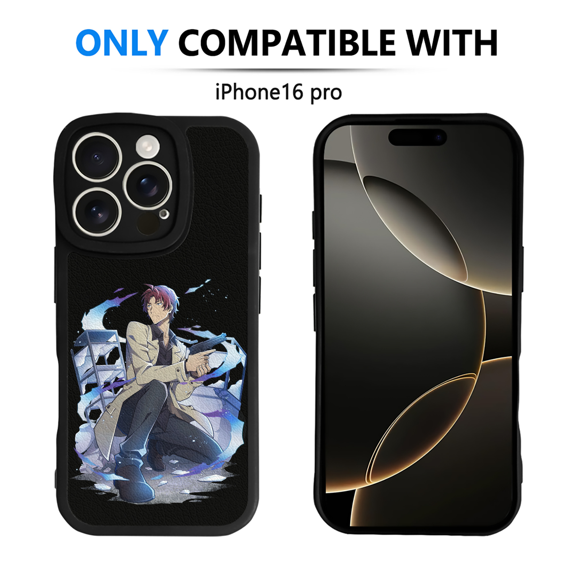 （画像用） 文豪ストレイドッグス Bungo Stray Dogs 【iPhone 16シリーズ対応】シリコンスマホケース（レザー調） 材質：シリコン